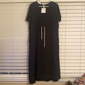Black Drawstring Dress